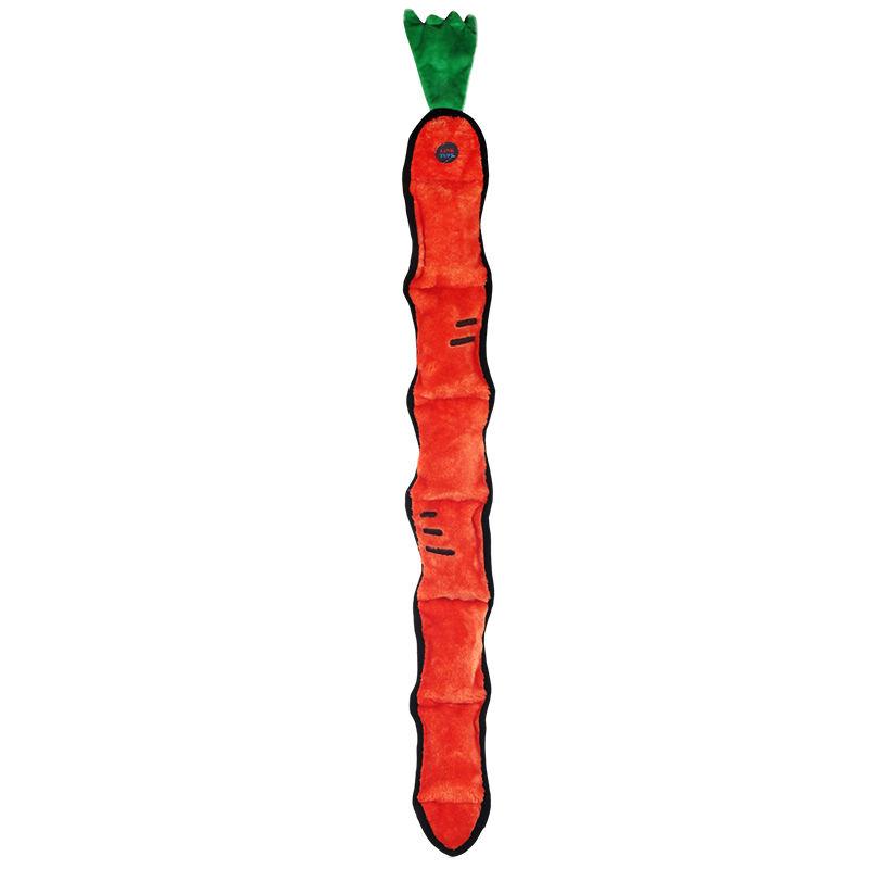 Good Quality Multi-function Molar Red Pepper Long Shape Squeakers Chewing Carrot Oxford Plant Plush Pet Toys Large Dog