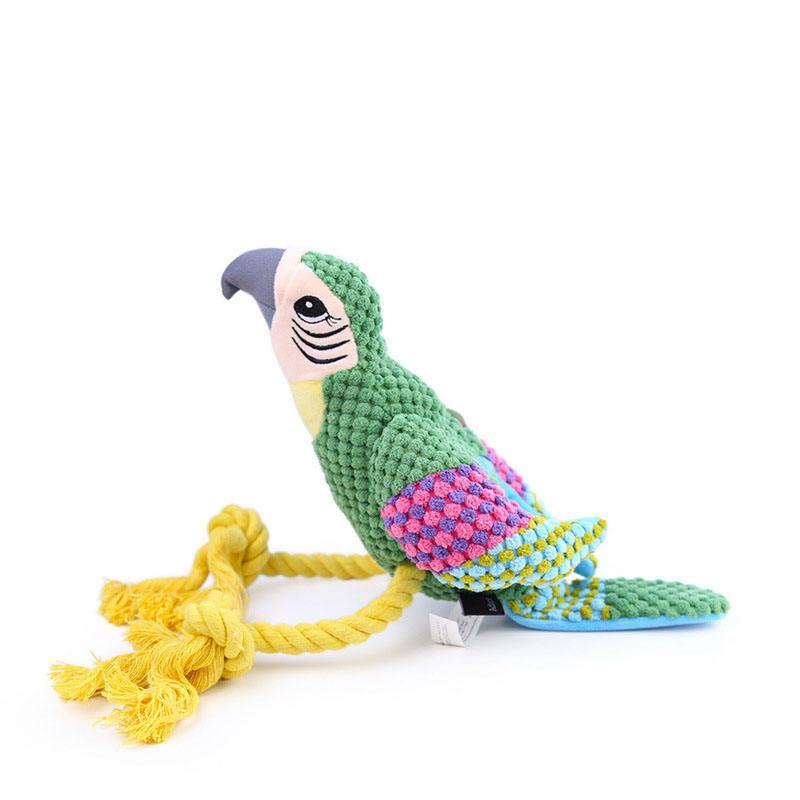 Vocal Pet Toy Plush Dog Molar Rope Knot Toy Parrot Bird Shape Cute Pet Toys
