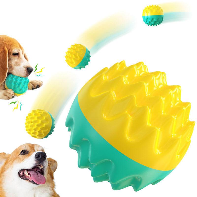 Pet Training Toy Hot Dog Interactive Toy Dog Molars Teeth Cleaning Ball Toys