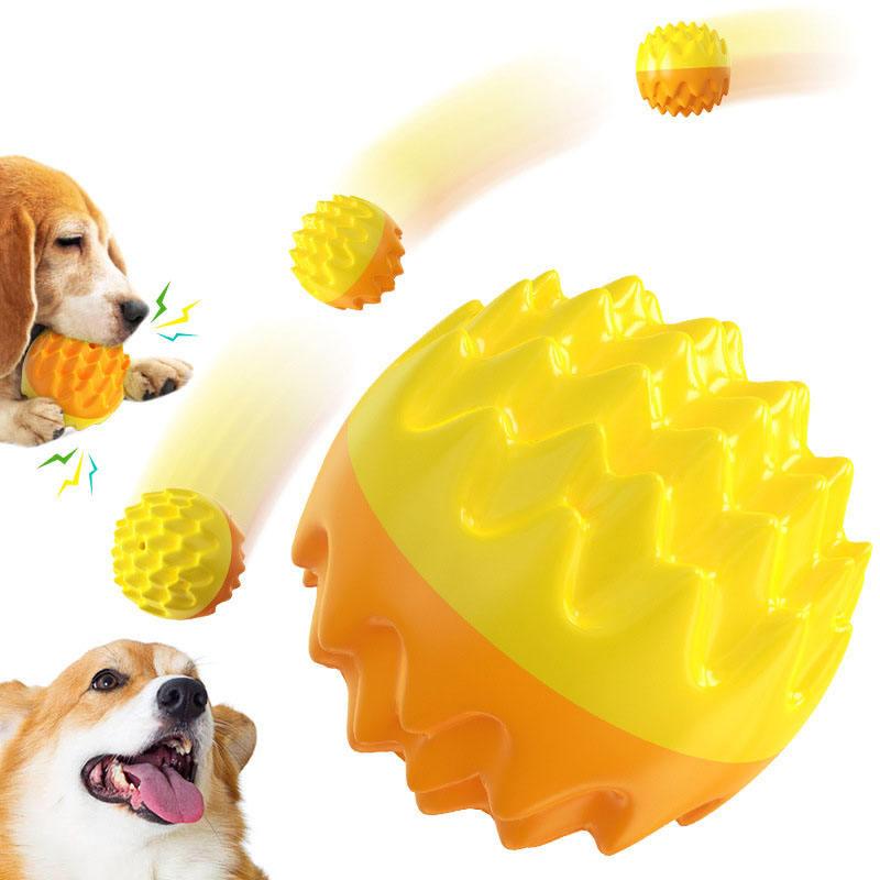 Pet Training Toy Hot Dog Interactive Toy Dog Molars Teeth Cleaning Ball Toys