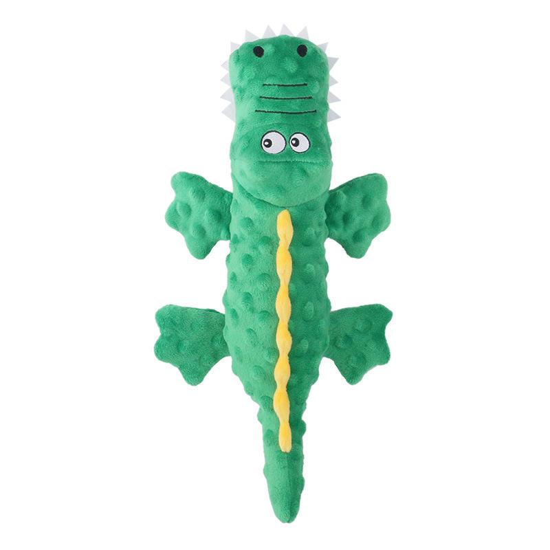 New Pet Plush Toy Voice Crocodile Teeth Bite Resistant Cute Cartoon Dog Toy Squeaky Pet Supplies