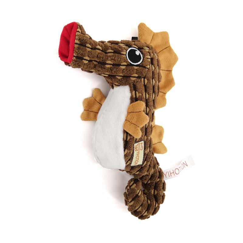 Wholesale Corduroy Pet Dog Toys New Gnawing Toys Molar Whale Octopus Seahorse Durable Dog Chew Toys