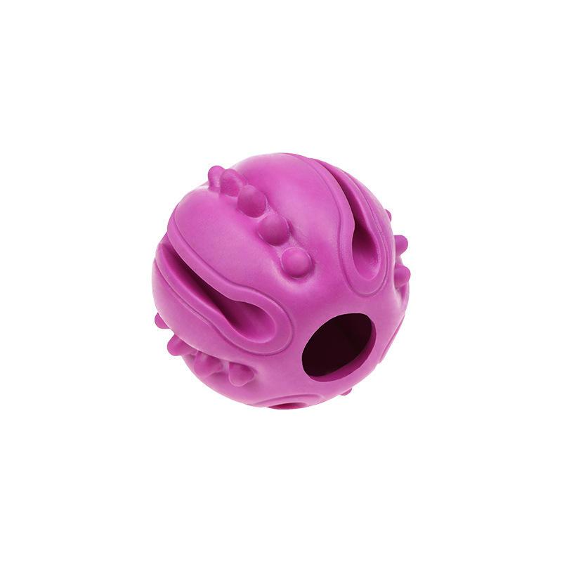 Pet Tooth Cleaning Chewing Iq Treat Balls Food Dispenser Treat Feeder Chew Ball Ball Training Toy Food Dispensing For Pet