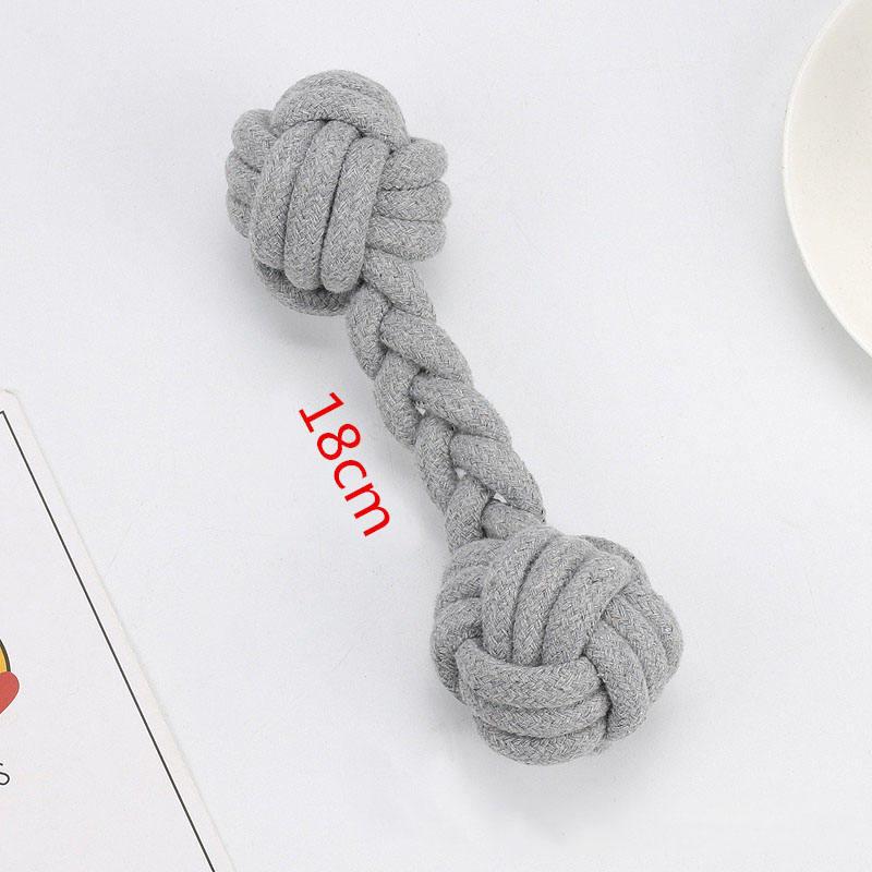 China Wholesale Durable Pet Toys Hot Sale Solid Color Cotton Rope Woven Bite Resistant Dog Toy Set Wholesale