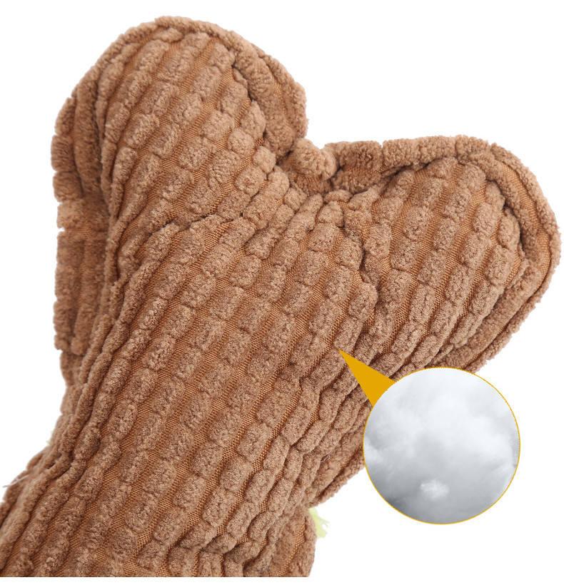 Factory Wholesale Pet Dog Bite Resistant Bone Plush Squeaky Interactive Toys