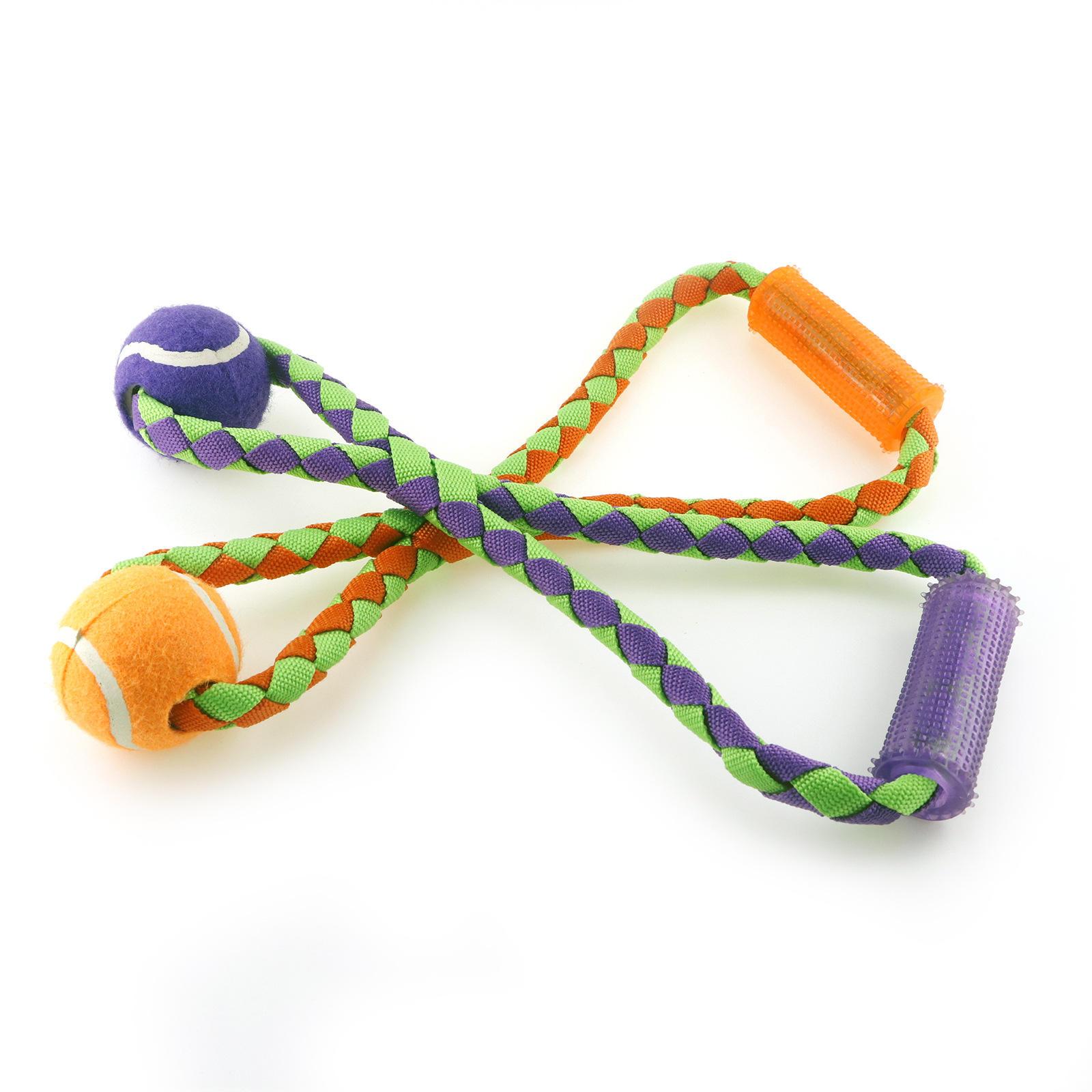 Durable Dog Training Ball On Rope Interactive Training Tug Of War Chewing Fetching