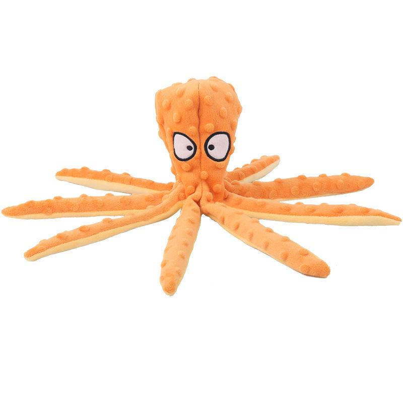 Hot Selling New Animals Interactive Ring Paper Toys Dog Octopus Ultrasonic Shape Chew Plush Pet Toy