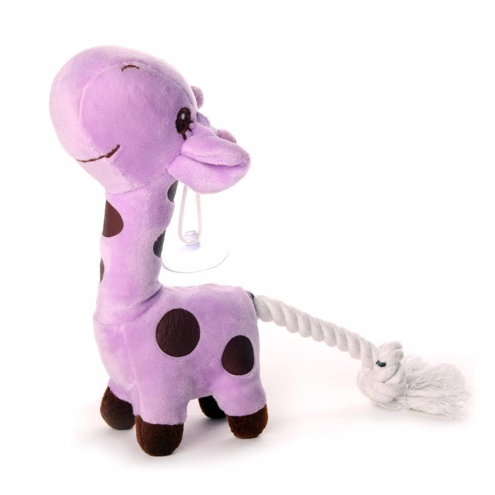 Cartoon Giraffe Shaped Soft Activity Toy Dog Plush