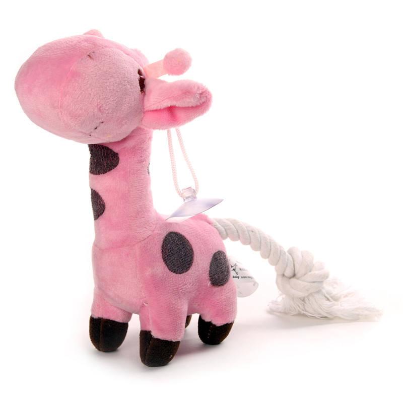 Cartoon Giraffe Shaped Soft Activity Toy Dog Plush