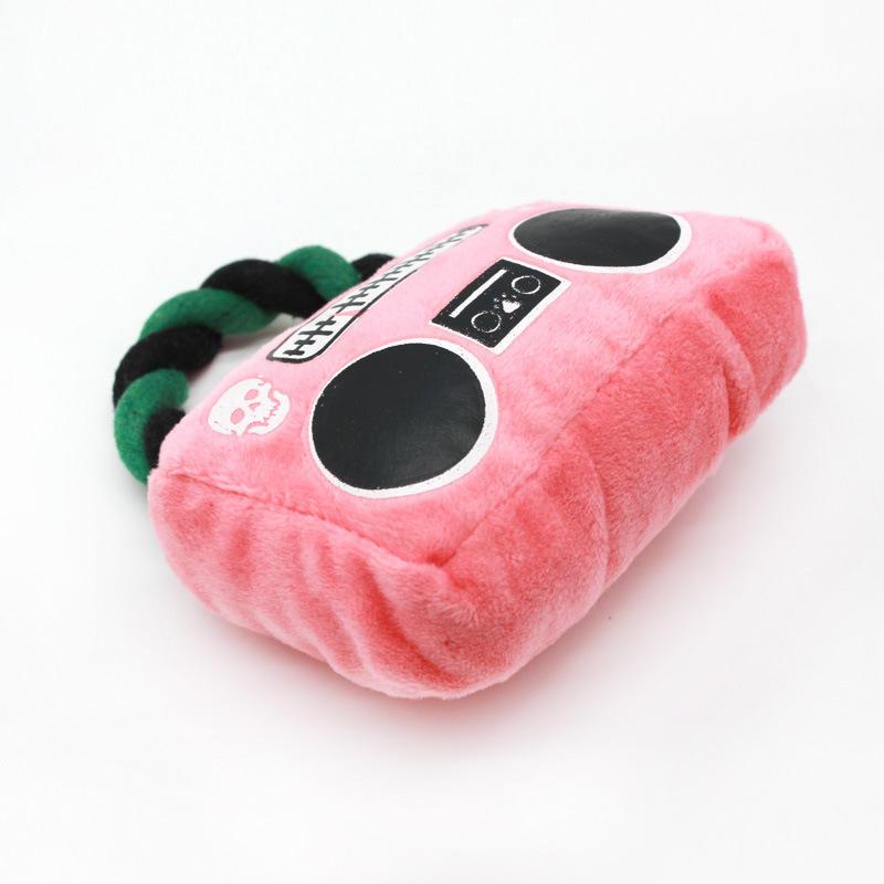 Pet Toy With Rope Radio Shape Low Price Cute Plush Sound Dog Pet Interactive