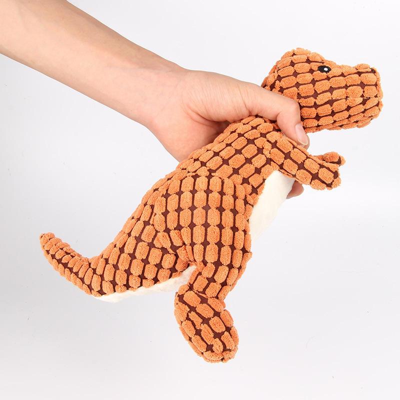 Custom Eco Friendly Dinosaur Shaped Chew Plush Dog Sound Toys