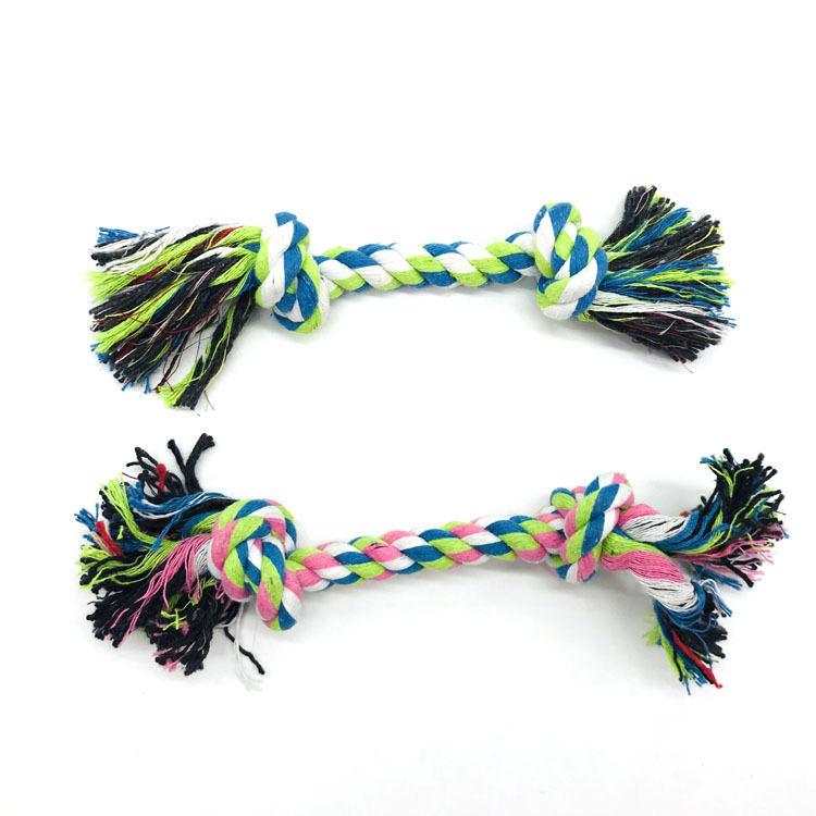 Double Bone Knot Cotton Rope Molar Dog Chew Toy
