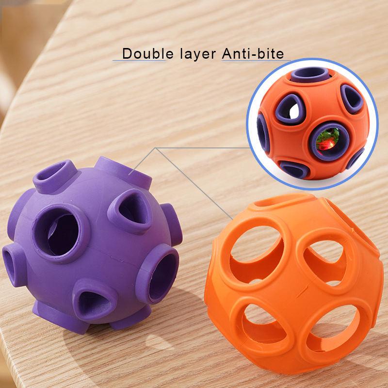 Dog Toy Ball Vocal Interaction Bite-resistant Puppy At Night Funny Dog Glowing Ball Large Dog Toy