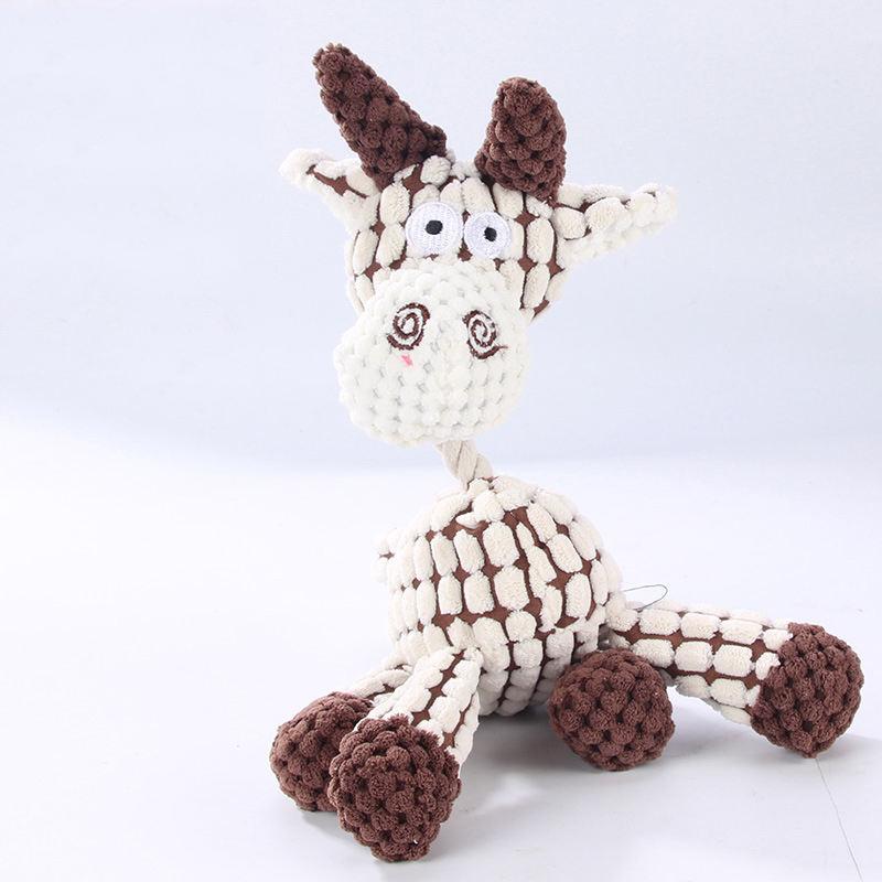 Cute Top Rope Dog Toys Plush Stuffing Squeaky Pet Toy