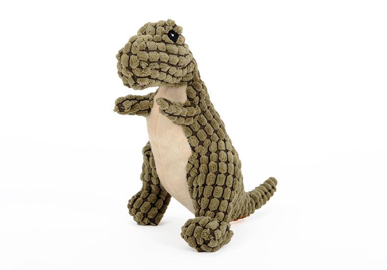 Wholesale Non-toxic Eco-friendly Interactive Natural Squeaky Dinosaur Animal Plush Dog Chew Toys
