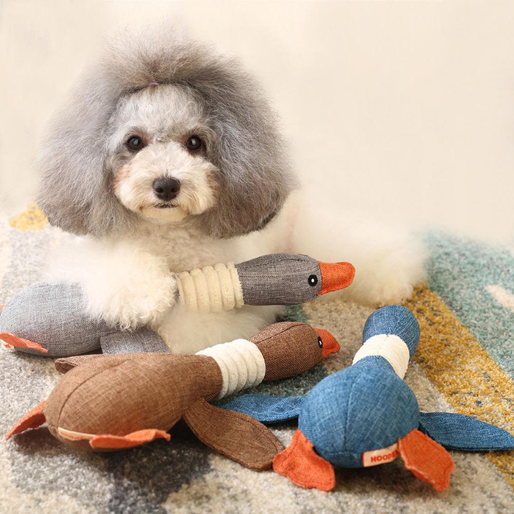 Animal Shaped Duck Squeak Plush Pet Dog Toys