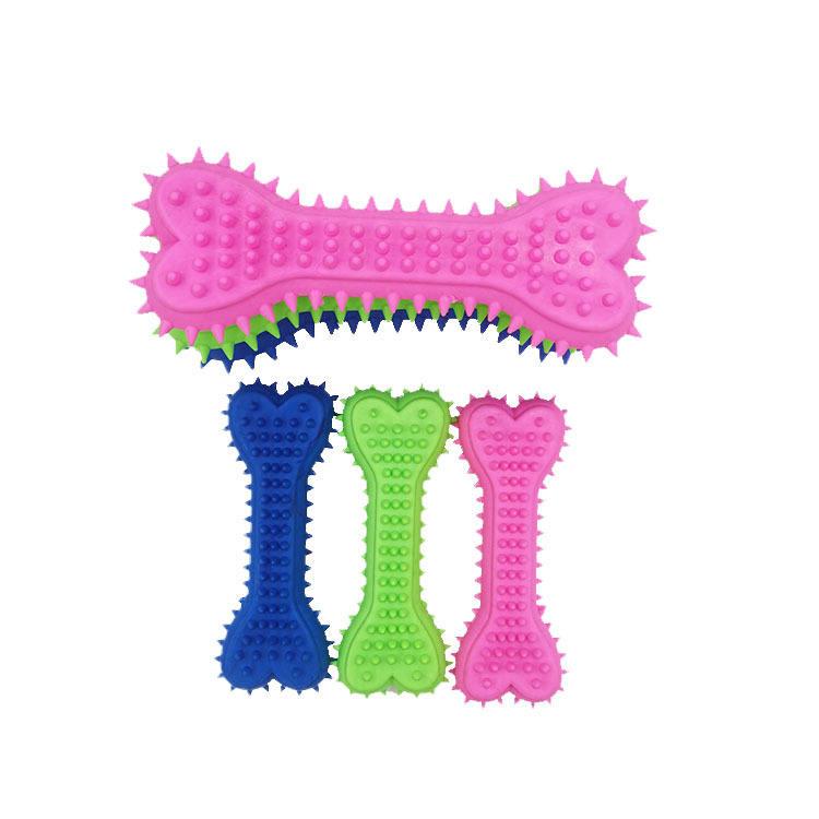 Wholesale Tpr Molar Teeth Solid Natural Pet Toys Anti-bite Chewing Bone Interactive Custom Dog Toys