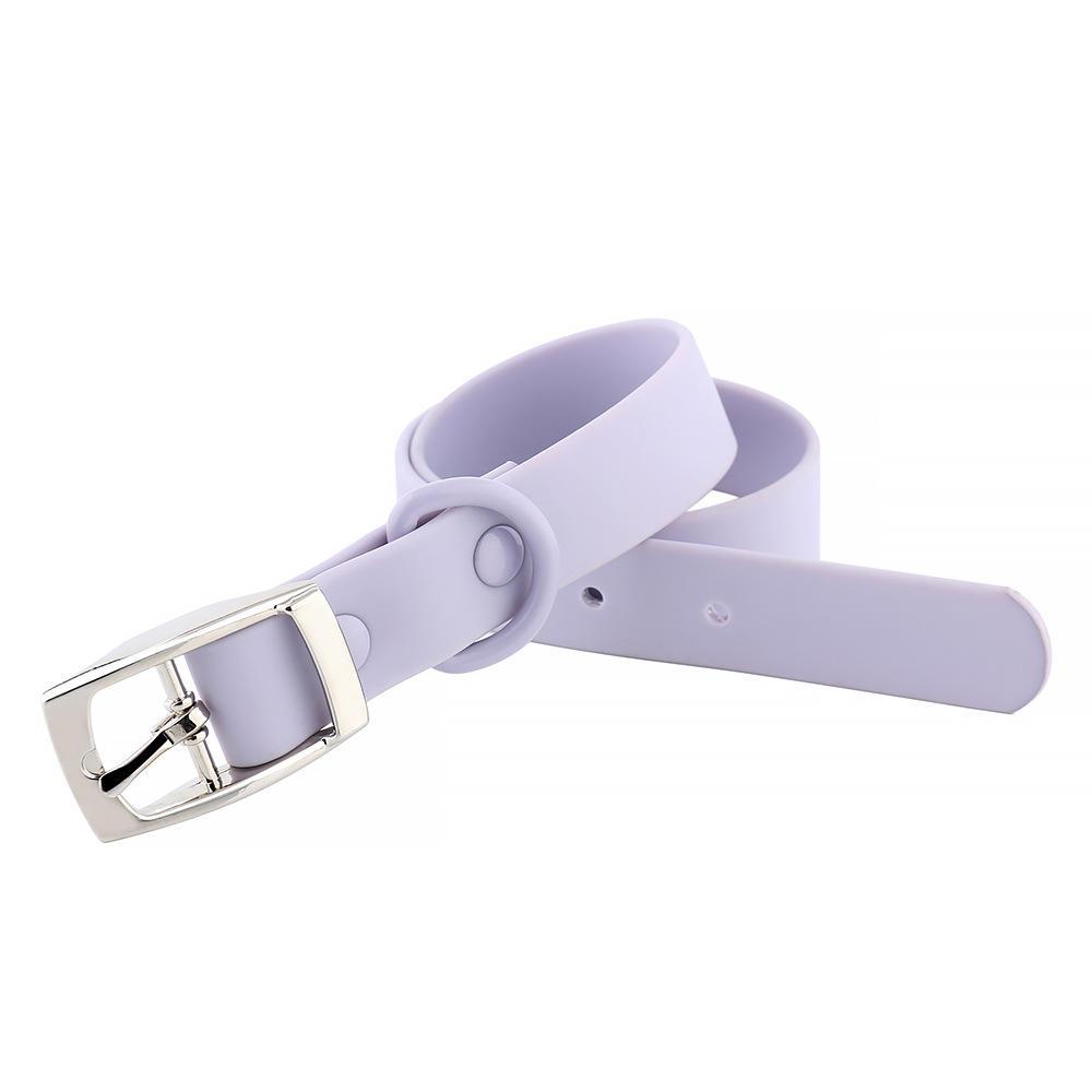 Custom Pet Purple Fashion Dog Leashes And Collar Silicone Waterproof Dog Collar