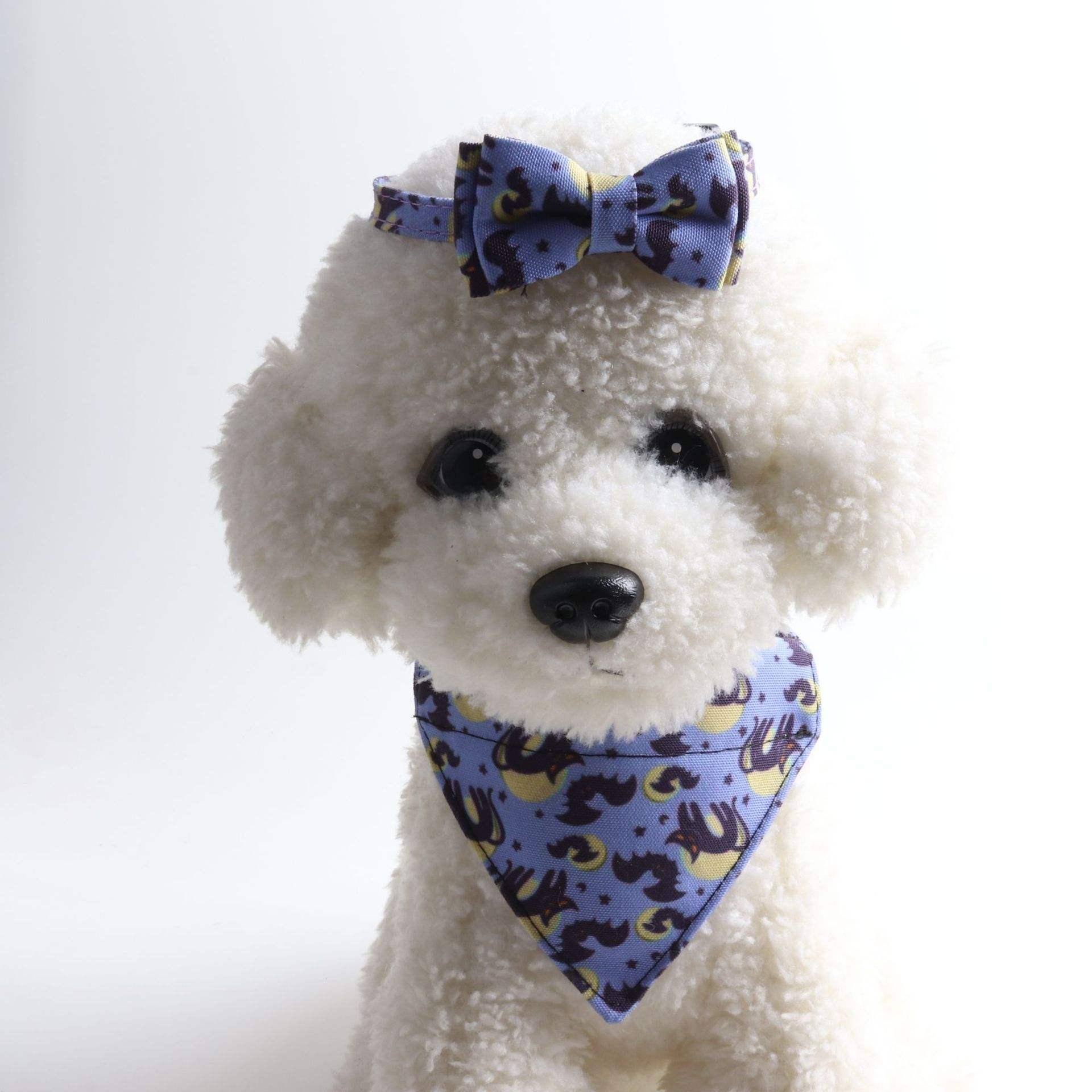 Two-piece Pet Dog Funny Collar Halloween Design Pet Dog Cat Bandanacat Bow Tie Collar