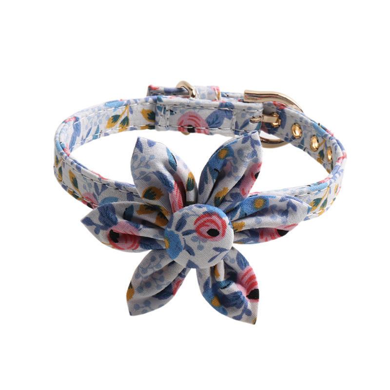 New Designer Fashion Pet Dog Collars Adjustable Flower Shape Pet Dog Collars