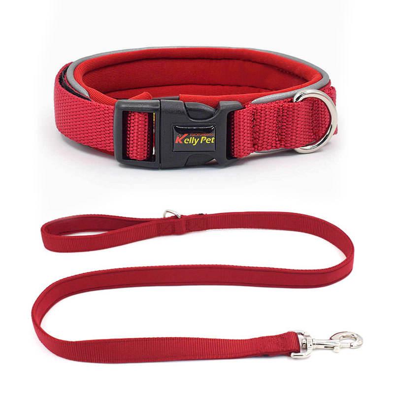 Thick Material Dog Designer Collar And Leash Set With Quick Release Buckle Adjustable Dog Collars Reflective Dog Leash