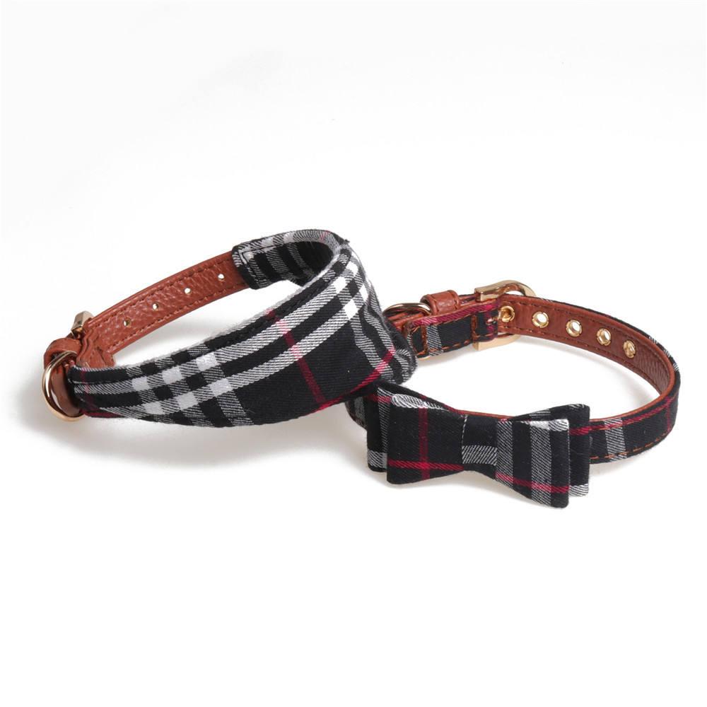 New Style Custom Bow Dog Bandana Dog Leads And Collars Wholesale Other Pet Collars