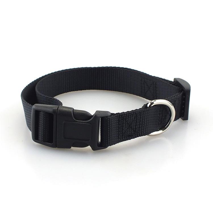 Oem Custom Leash Luxury Personalized Logo Adjustable Pet Blank Plain Nylon Dog Collar