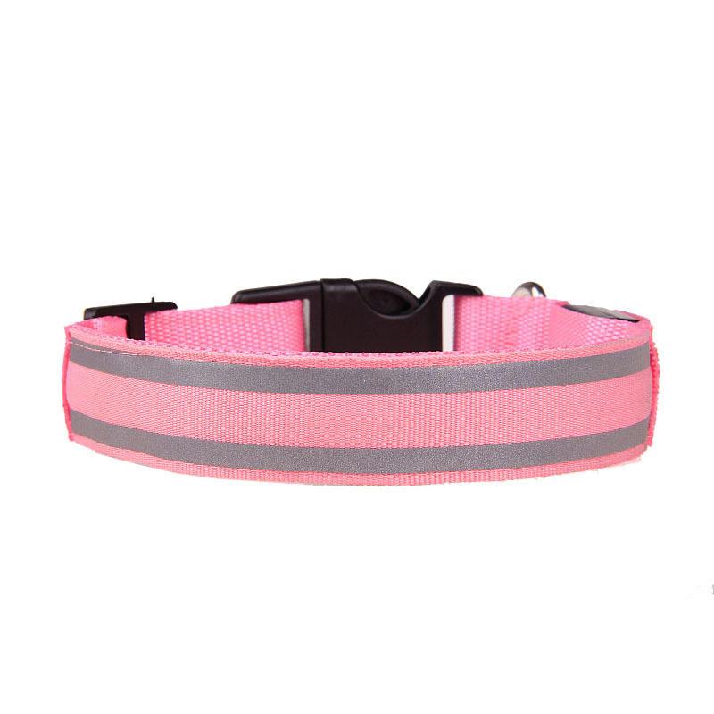 Usb Rechargeable Pet Collars Eco Friendly Reflective Adjustable Night Safety Flashing Led Dog Collars