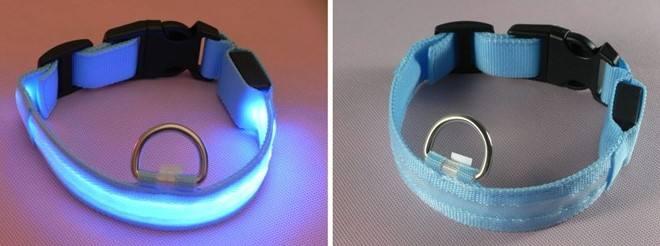 Waterproof Luminous Glowing Light Up Collar Flashing Light Basic Dog Collars Super Bright Night Safety Led Dog Collar
