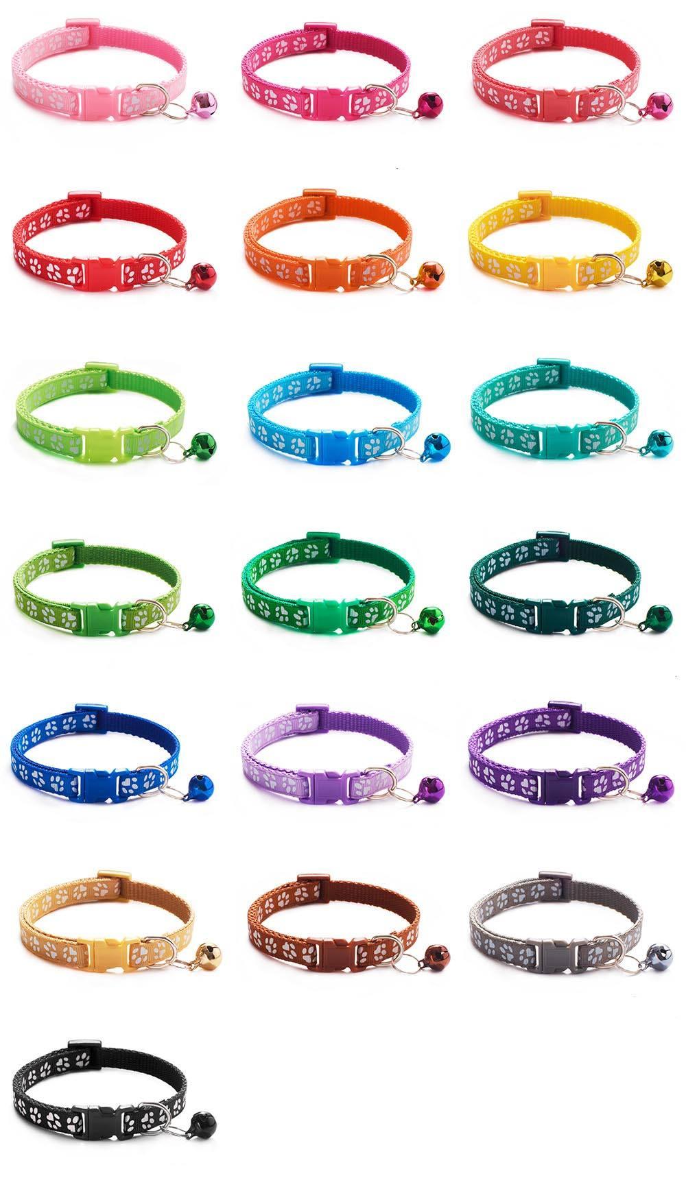 Wholesale Custom Adjustable Colorful Small Dog Cat Collars