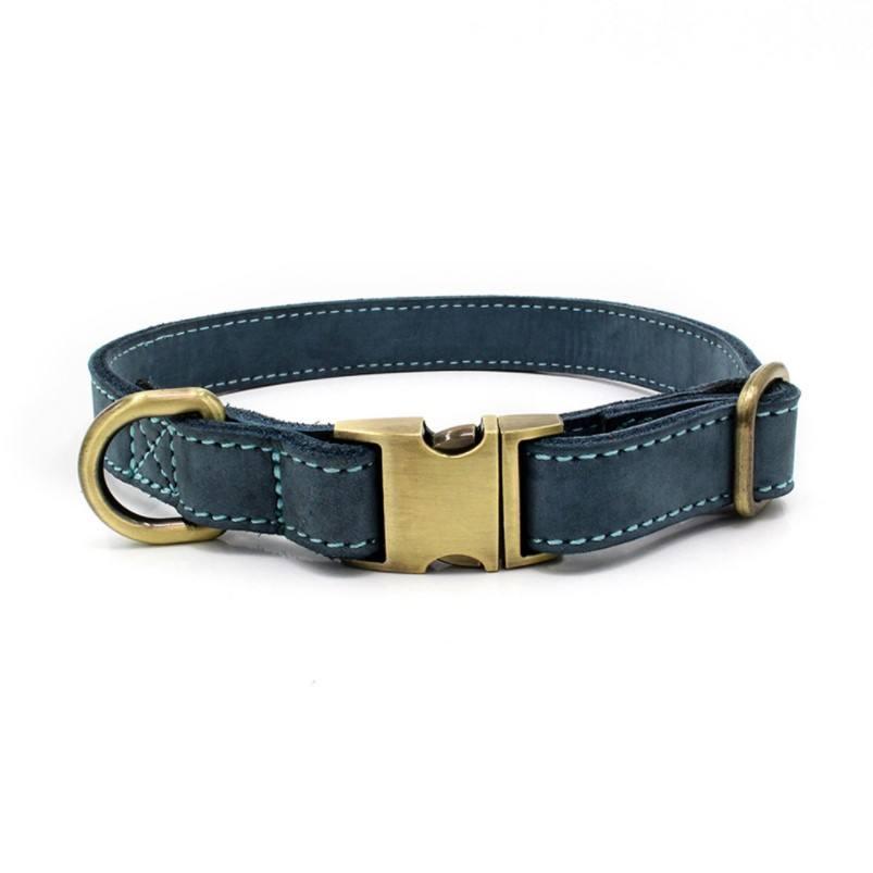 Comfortable Soft High Quality Metal Buckle Real Leather Dog Pet Collar