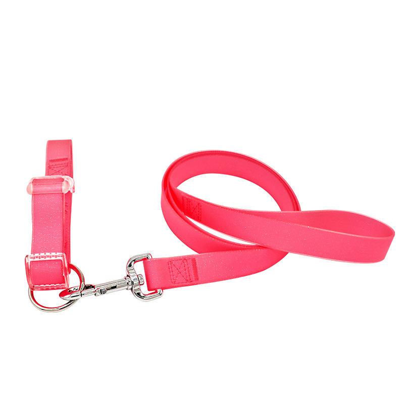 Pet Supplies Fluorescent Adjustable Explosion-proof Punch Eco Friendly Custom Dog Collar Leash Set