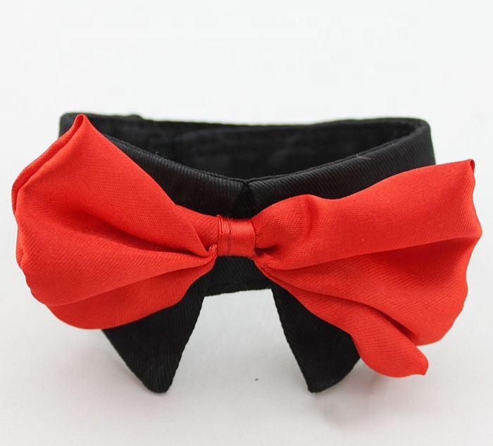 Pet Bow Tie Cat Collar Solid Color Dog Ties Pet Collars Dog Grooming Accessories Bowtie For Dogs