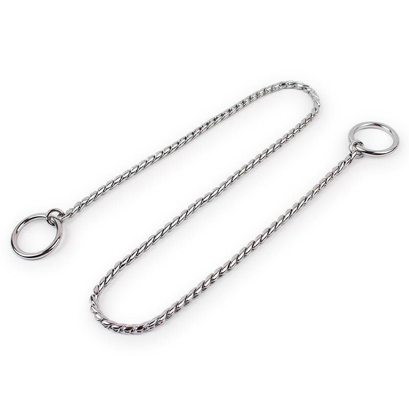 Wholesale Pet Supplier Dog Leash In Stock Small Dog Pet Leash And Collar Set Stainless Steel Pet Chain