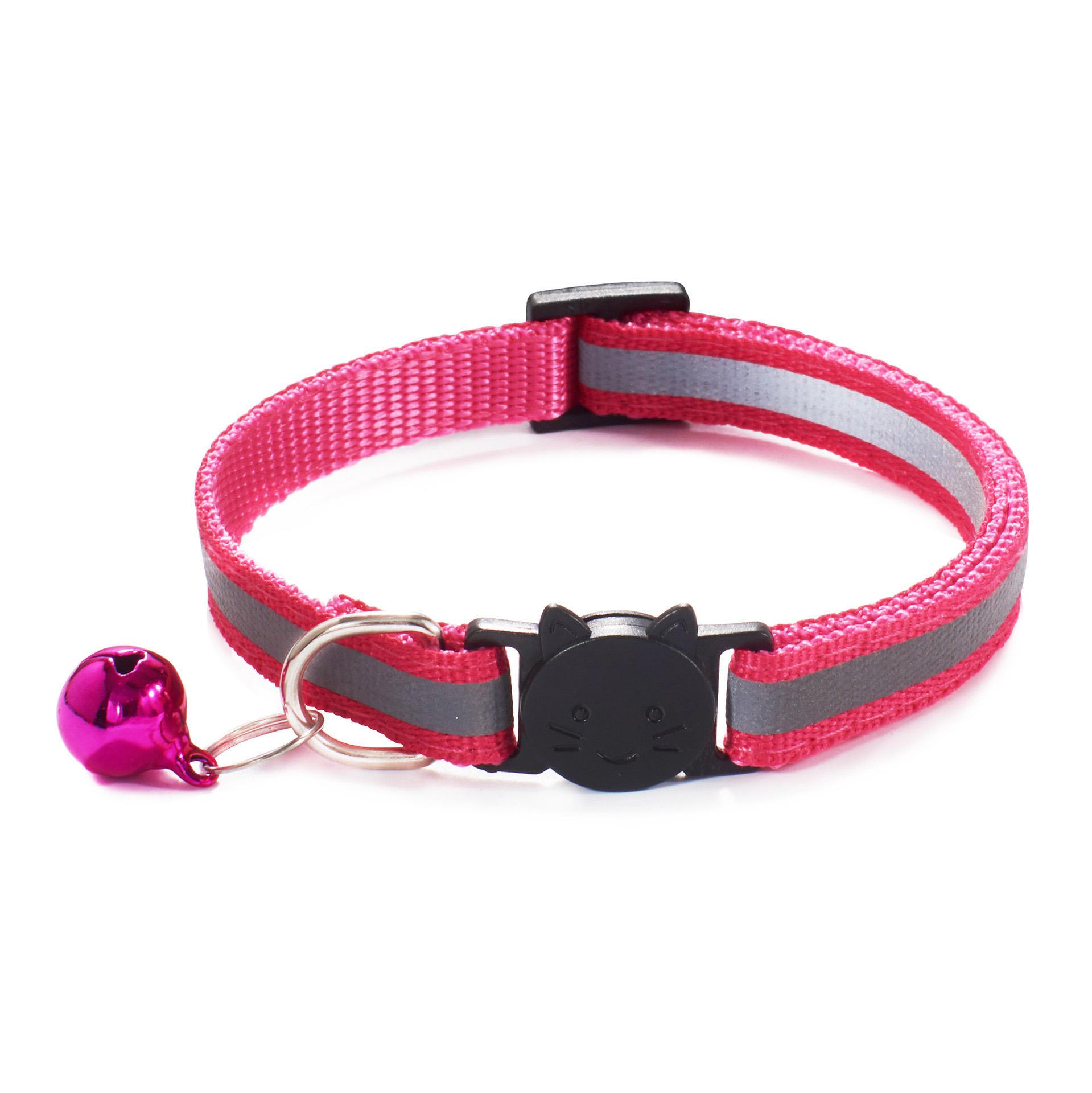 Wholesale Adjustable Colorful Nylon Custom Reflective Cat Collar With Bell