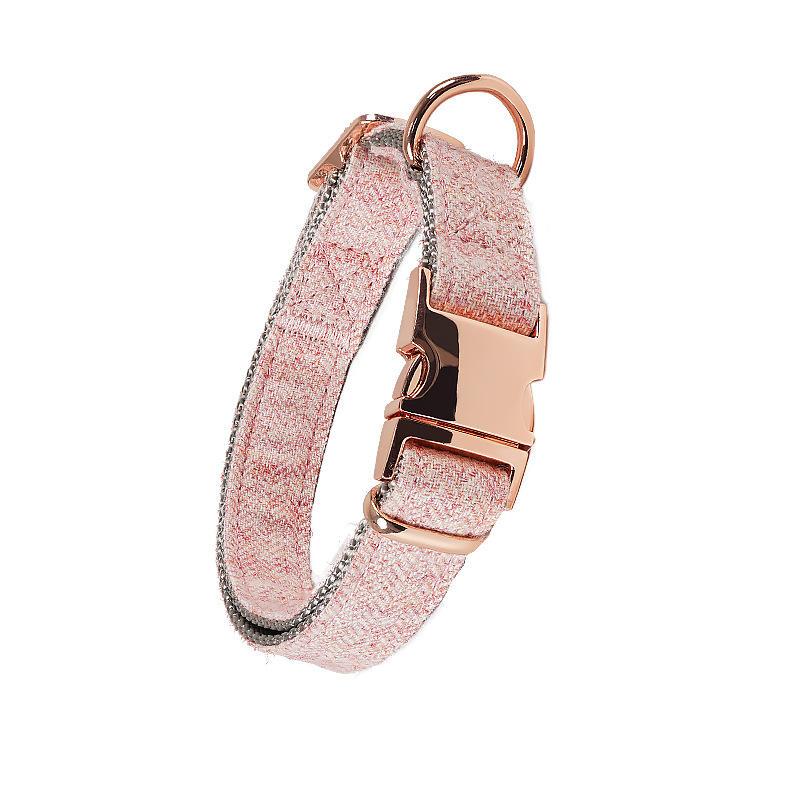 Luxury Collar Dogs Bow Dog Show Collar With Light Adjustable Buckle Suitable For Pets