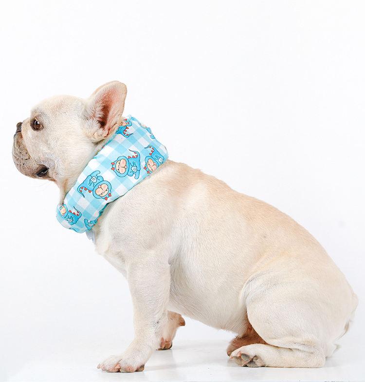Anti Heatstroke Ice Cooling Scarf With Ice Bag Summer Dog Collar