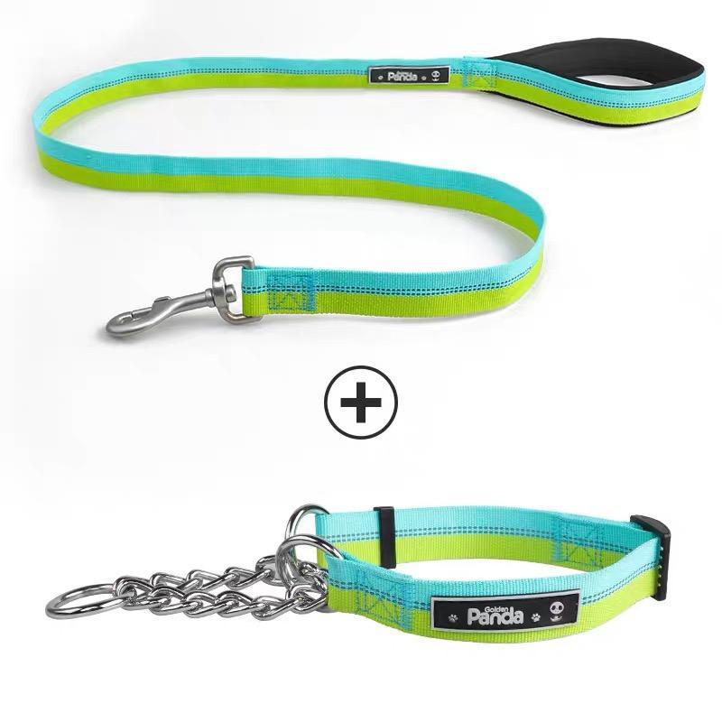 Wholesale In Stock Pet Nylon Dog Collar With Chain For Medium/large Dogs