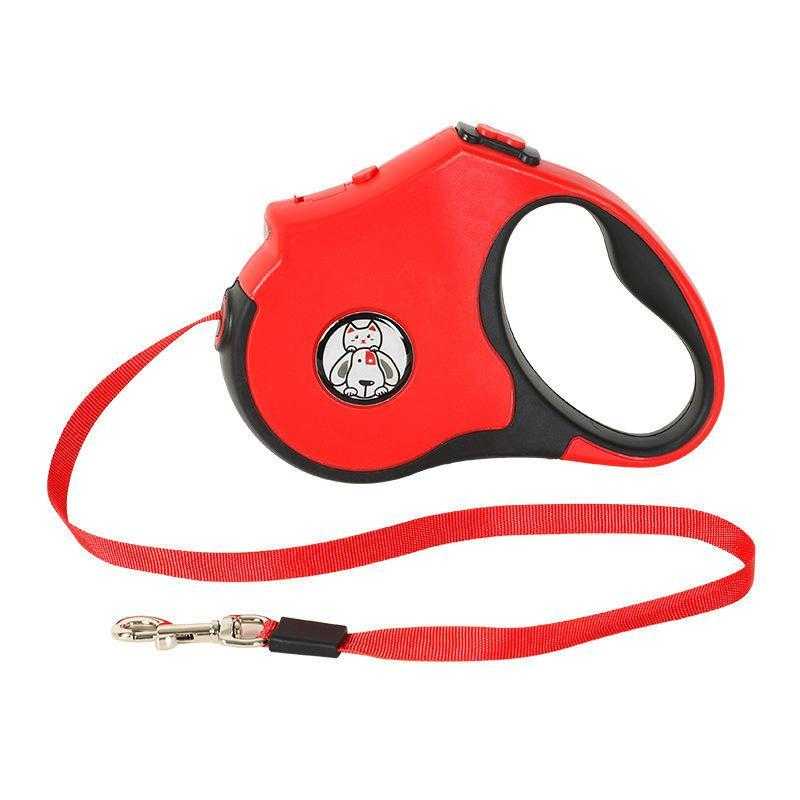 Color Block Multi Function Dog Leash Custom Wholesale Retractable Dog Leash With Led