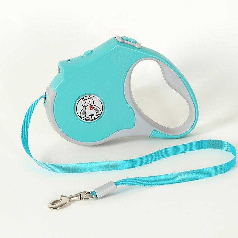 Color Block Multi Function Dog Leash Custom Wholesale Retractable Dog Leash With Led