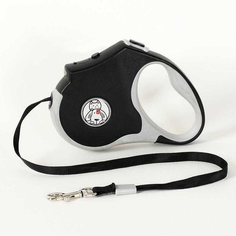 Color Block Multi Function Dog Leash Custom Wholesale Retractable Dog Leash With Led