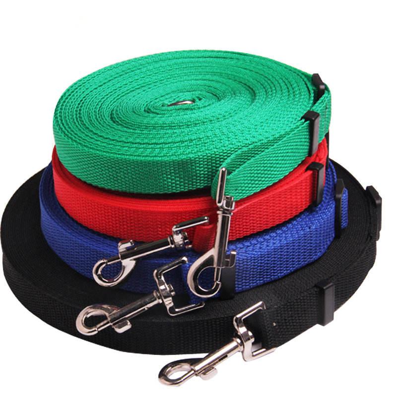 Wholesale Multi Color And Multi Size Training Long Retractable Nylon Pet Lead Dog Leash