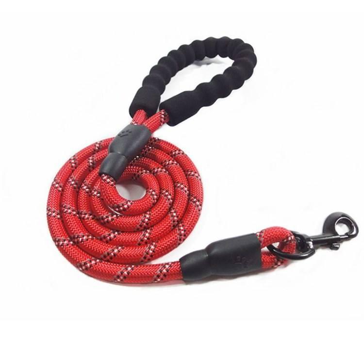 New Style Nylon Reflective Round Rope Leash For Big Dogs