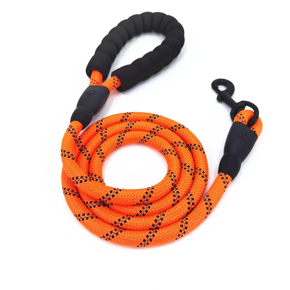 New Style Nylon Reflective Round Rope Leash For Big Dogs