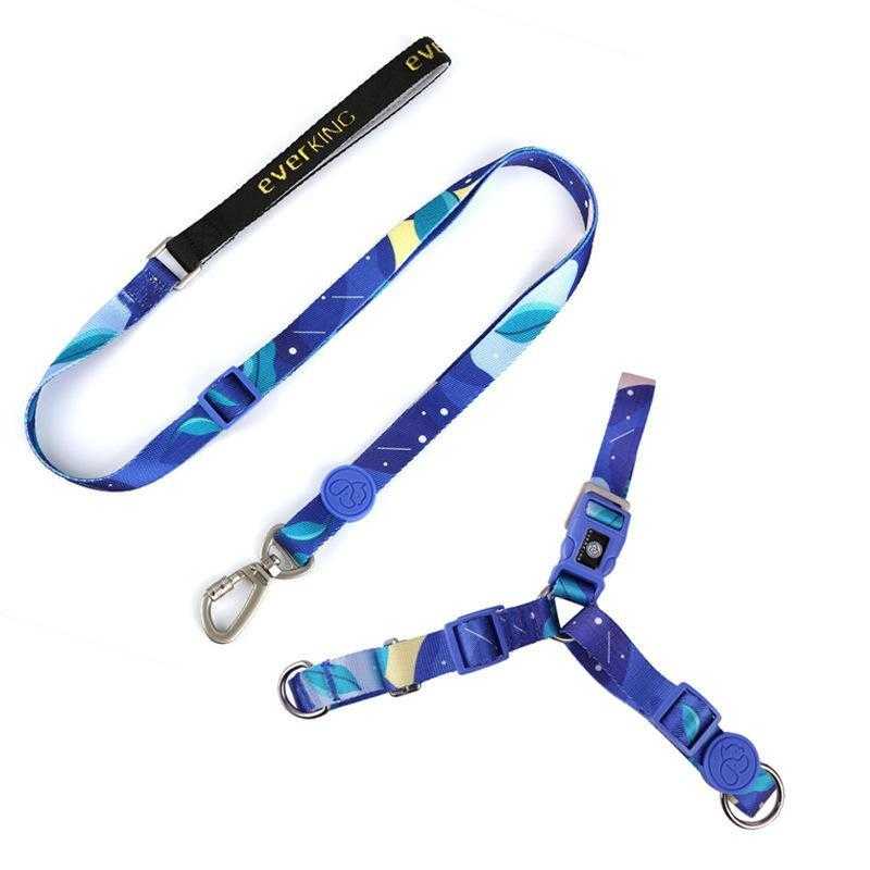 Summer Shade Series Adjustable Dog Leash Pet Collar Dog Harness