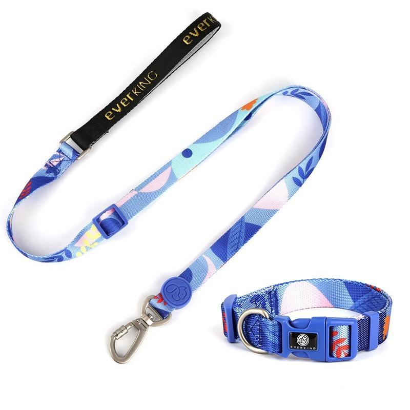 Summer Shade Series Adjustable Dog Leash Pet Collar Dog Harness
