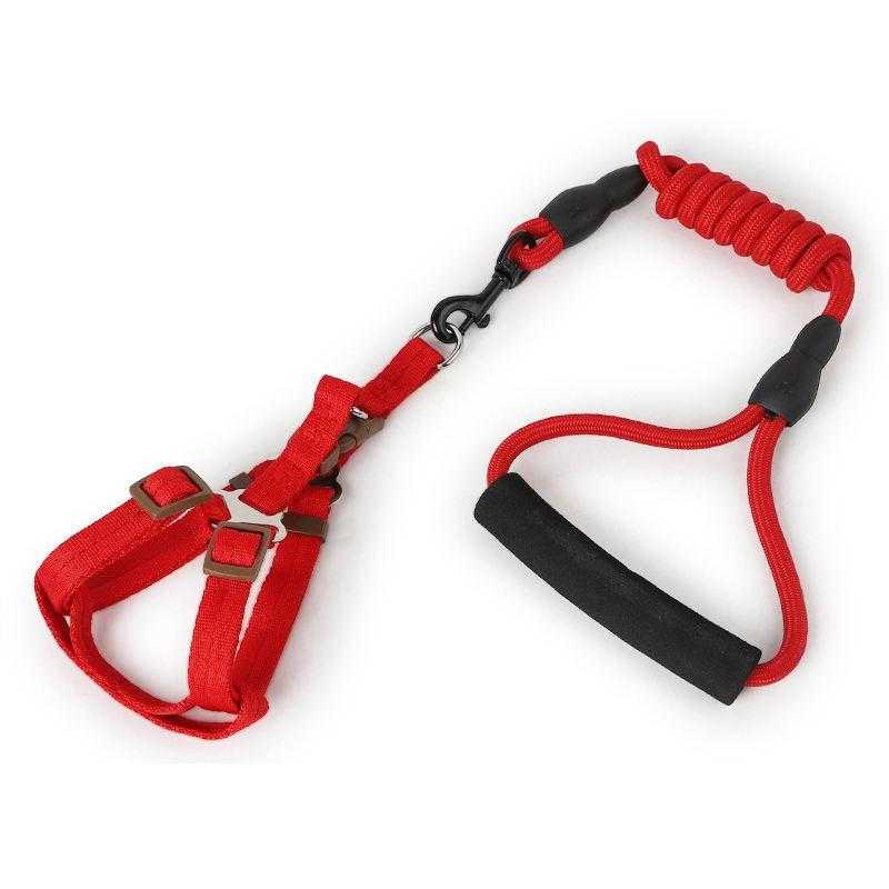 Wholesale New Style Braided Nylon Material Rope Dog Harness Leashes