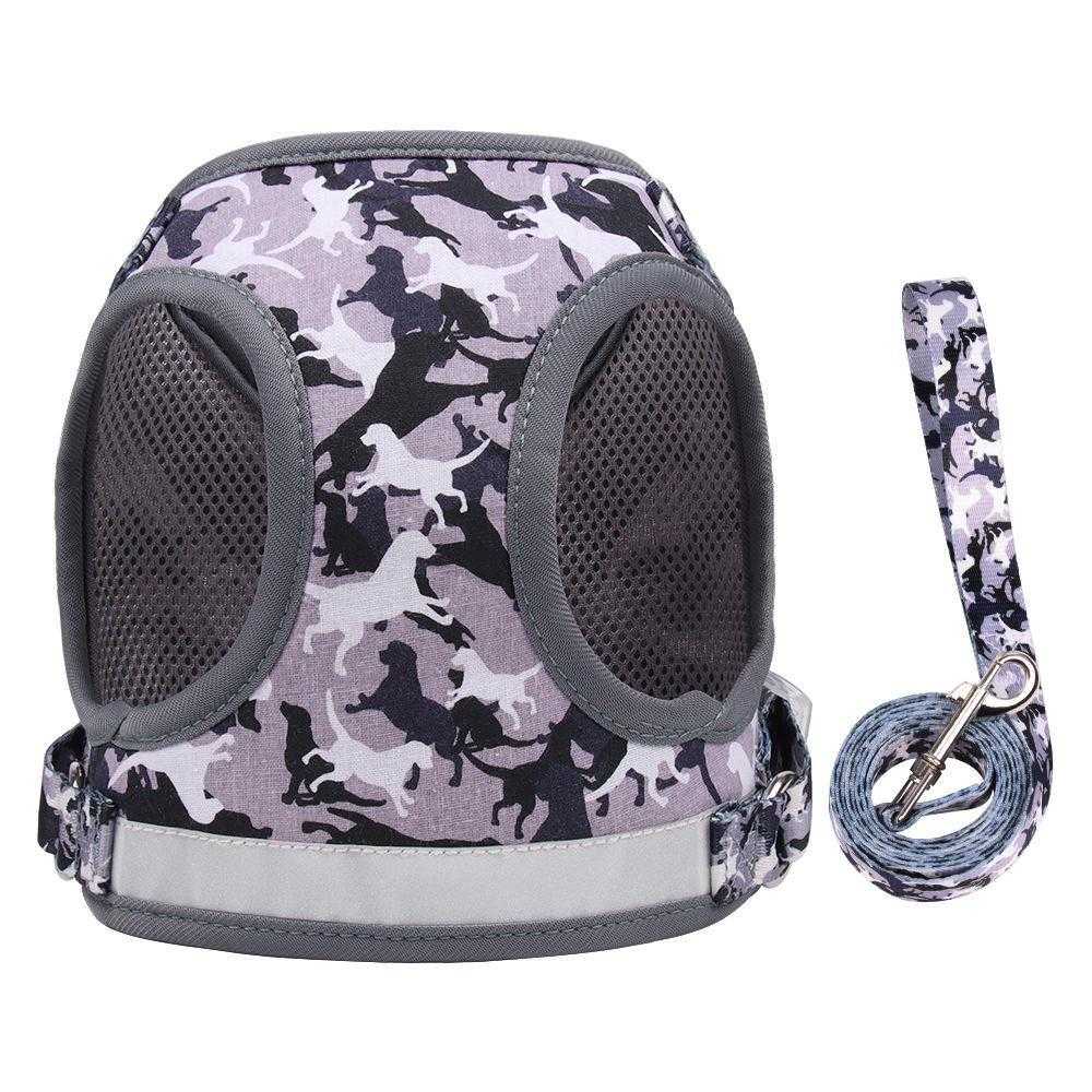Tactical Mesh Pet Puppy Comfort Padded Vest Pet Accessories Dog Harness With Reflective Belt
