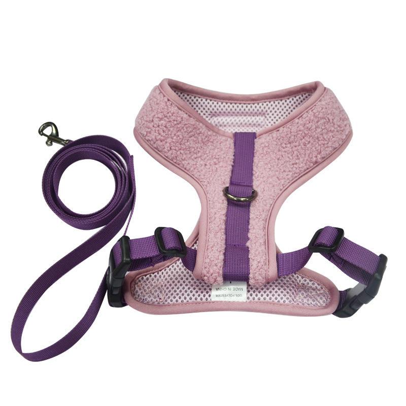 Luxury Harness Soft Mesh Puppy Harness Adjustable Cat Vest Leash Harness Set For Walking Cat And Small Dog