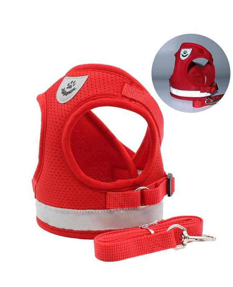 Wholesale Custom Soft Breathable Mesh Reflective Strips Pet Harness